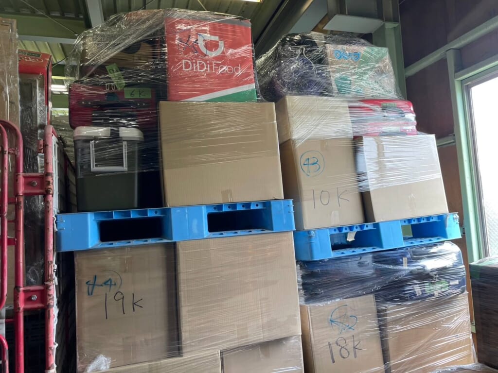 輸出品　積み付けの様子