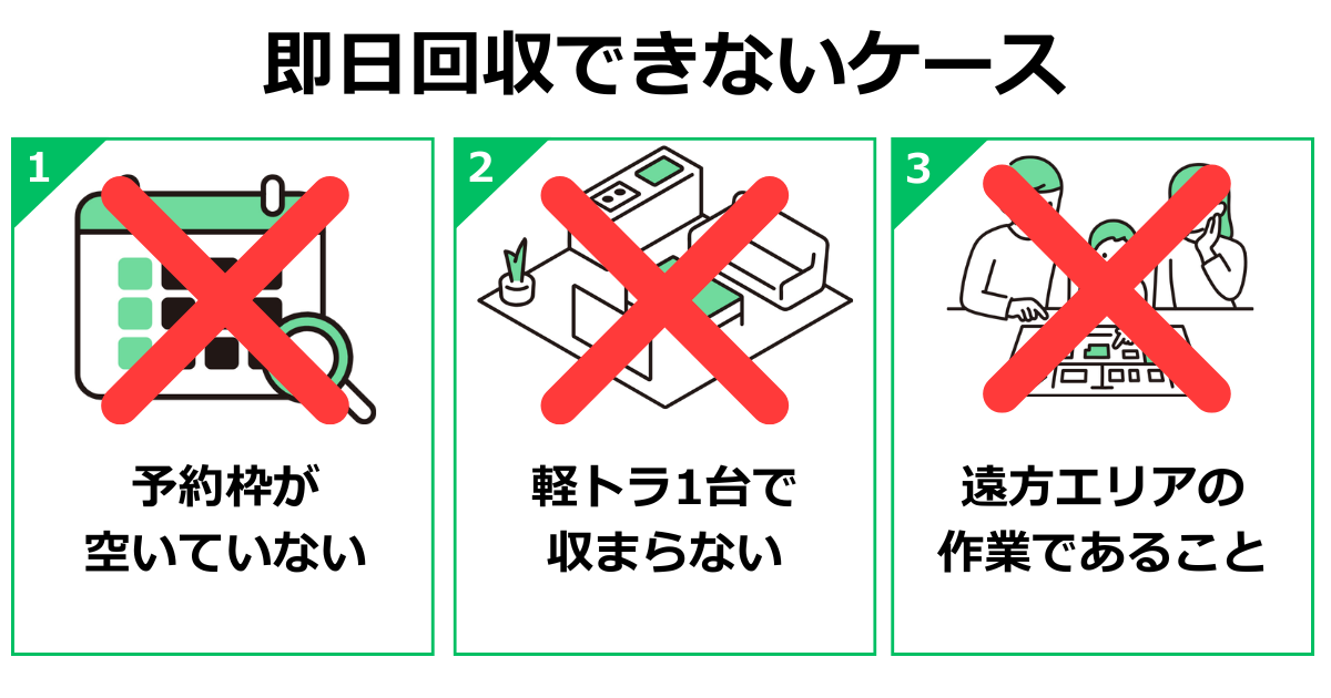 仙台不用品回収サービスで即日対応できないケース