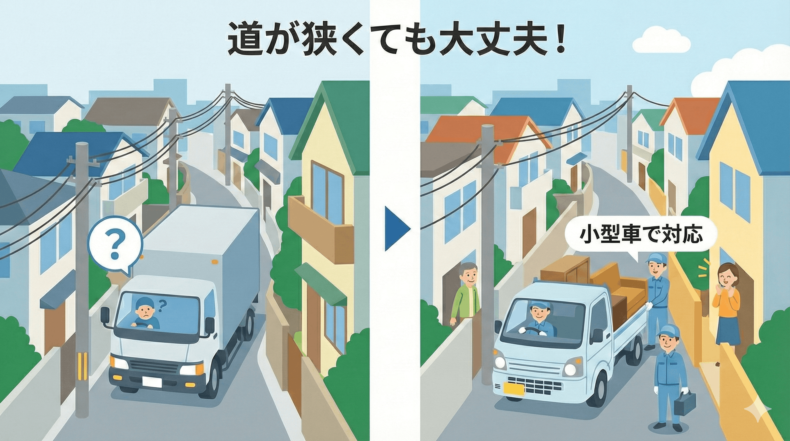 若林区特有の狭い道でOK