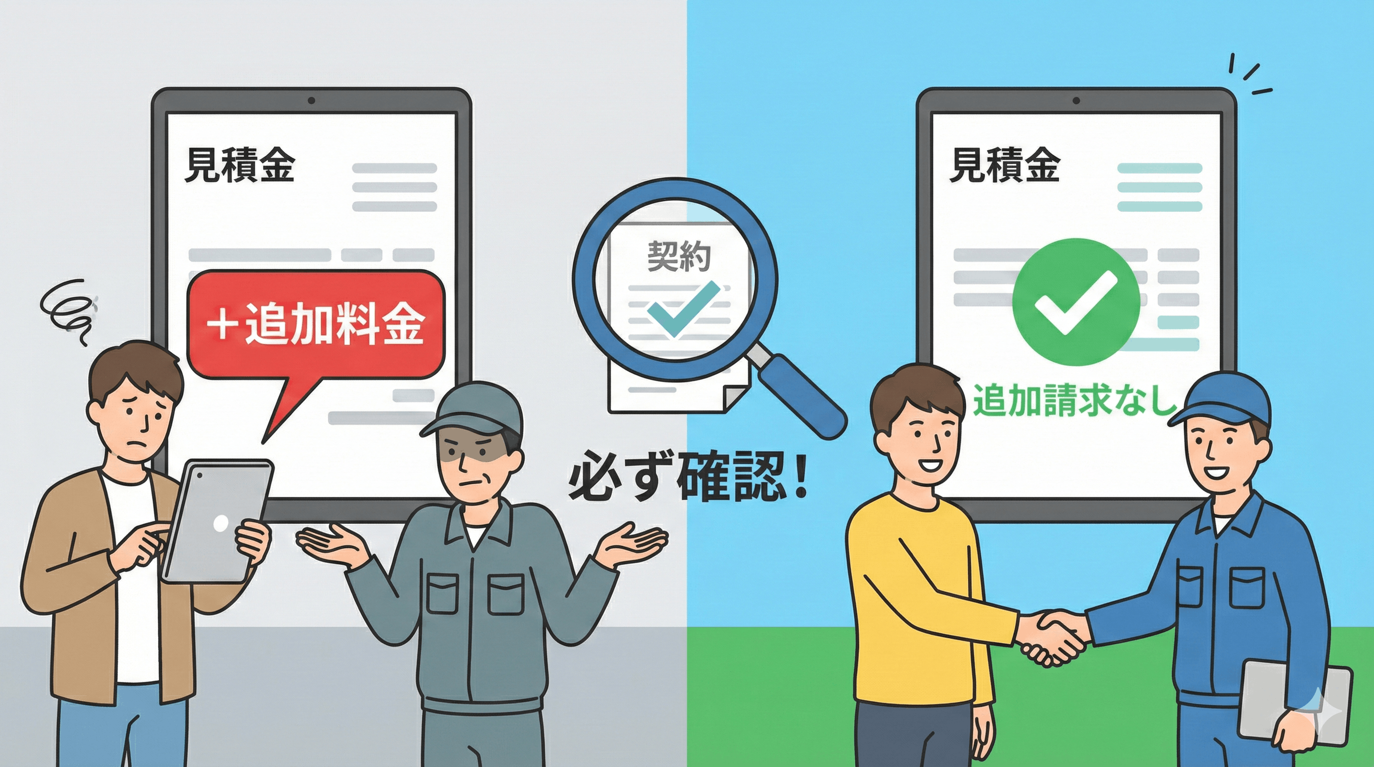 見積もりは必ず事前にチェック