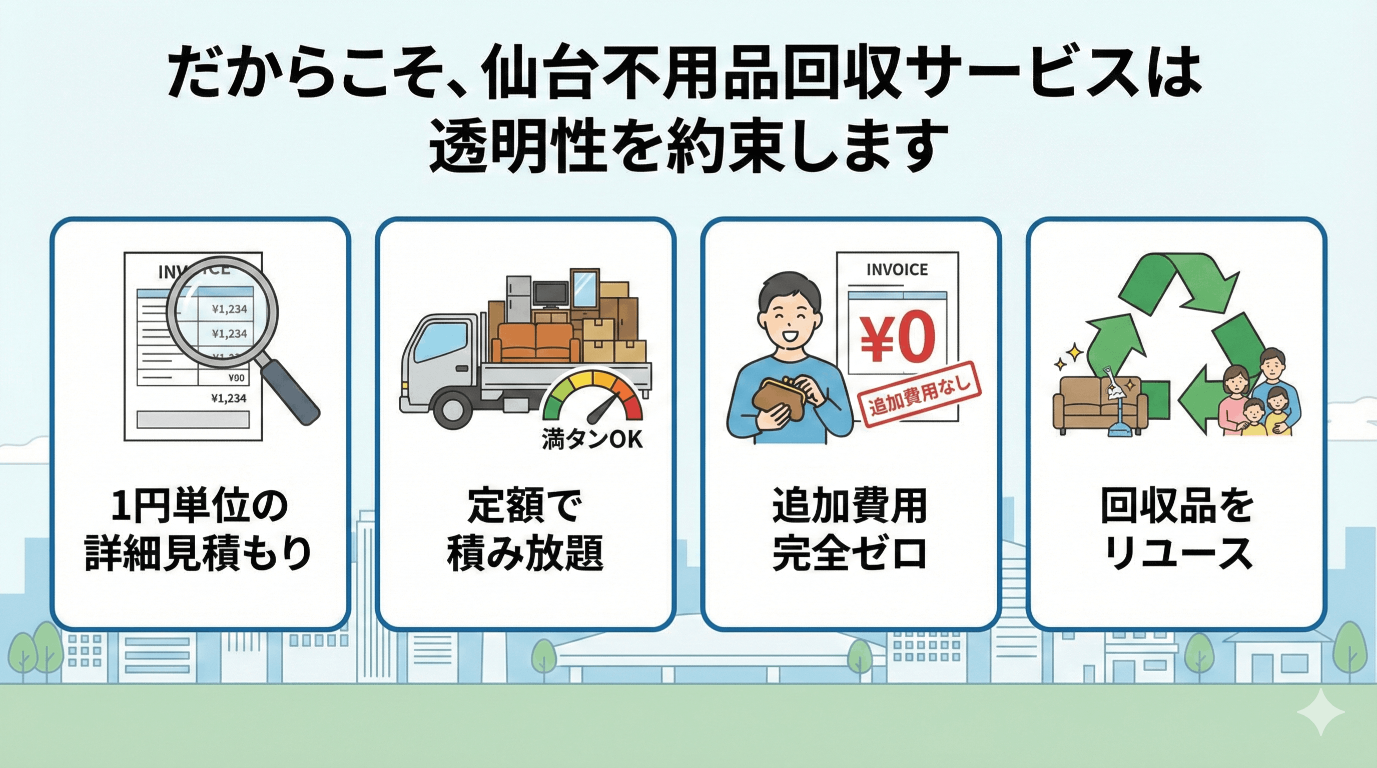 だからこそ仙台不用品回収サービスは透明性を約束します