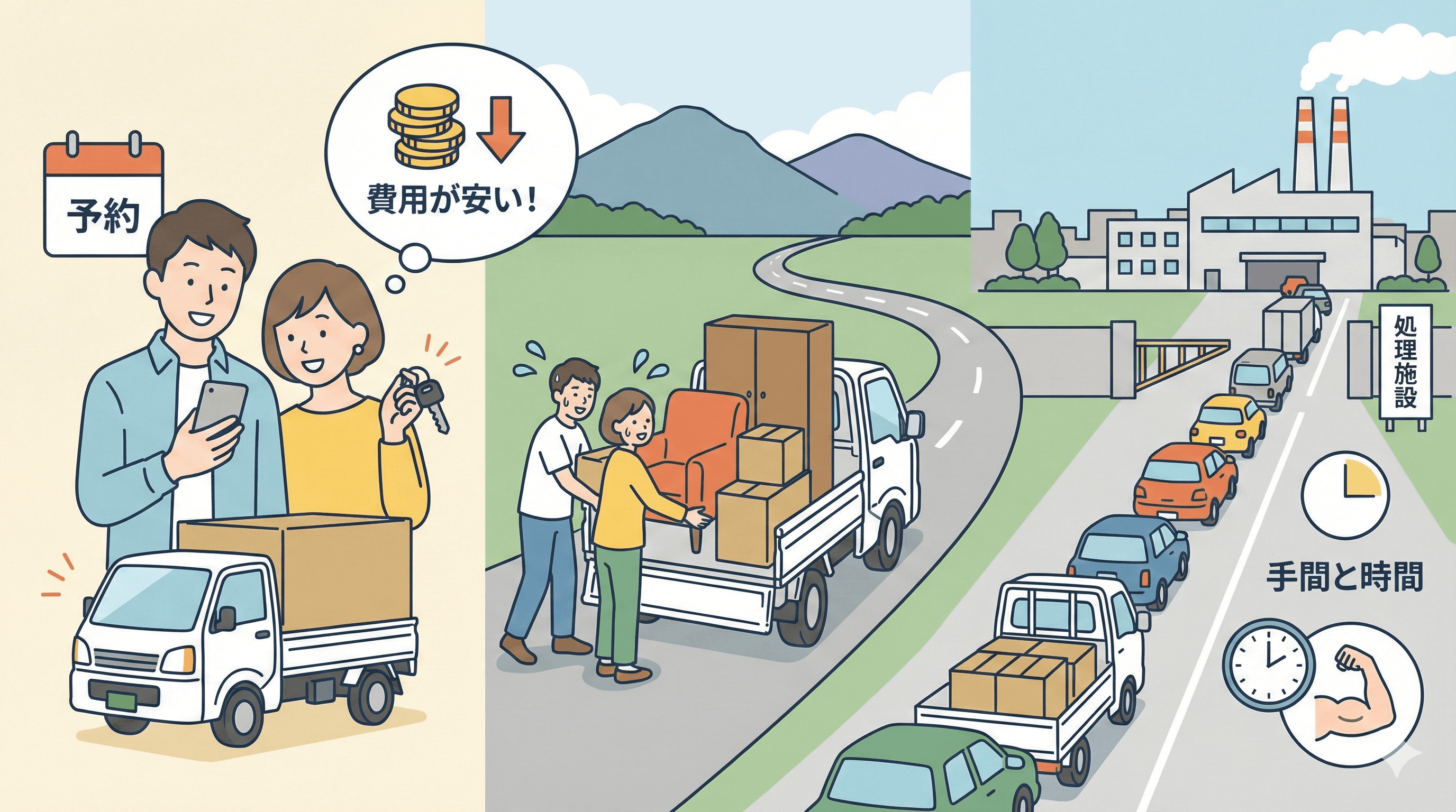 ゴミ処理場に自己搬入する