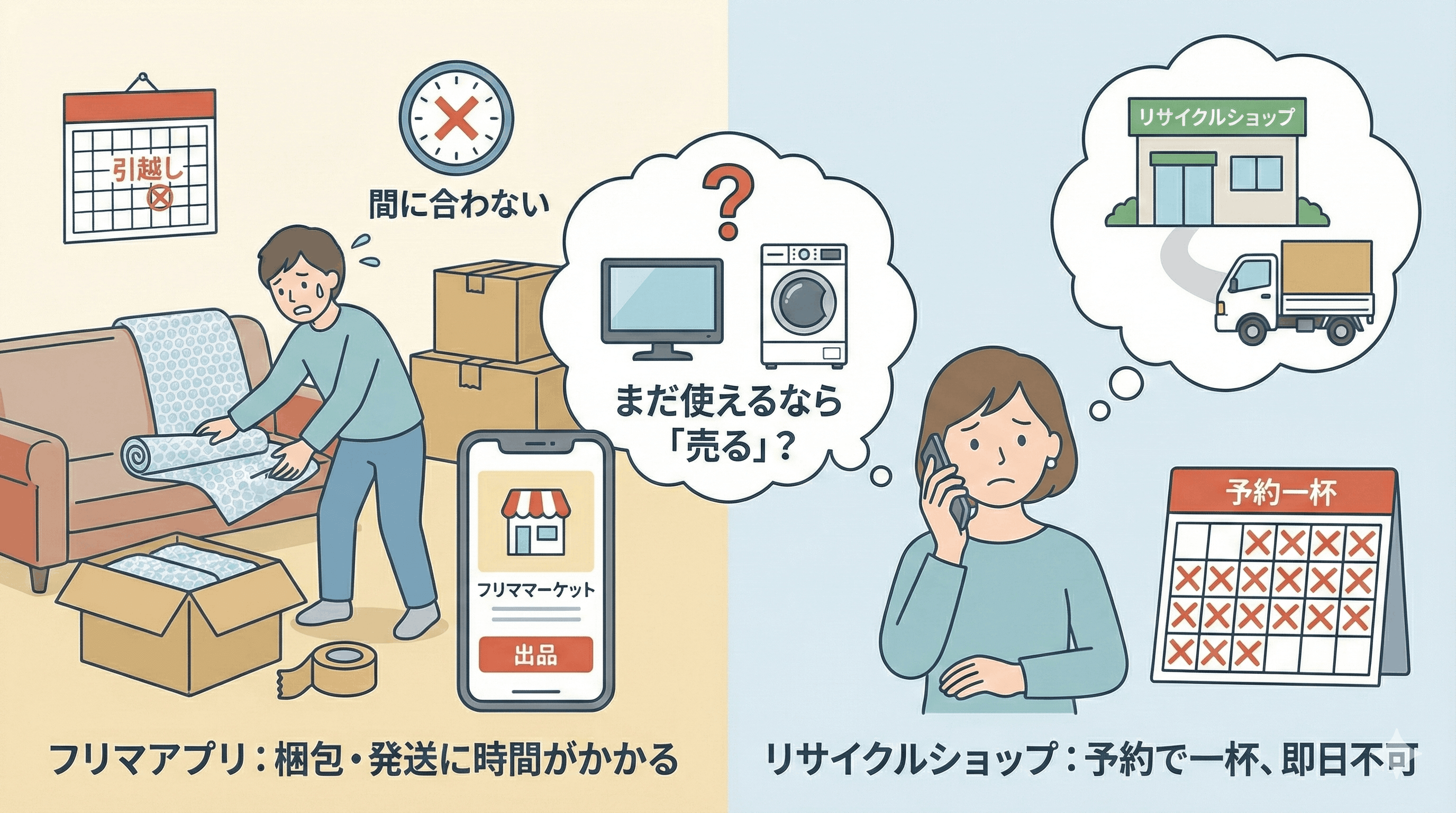 リサイクルショップ・アプリで売る(注意点あり)