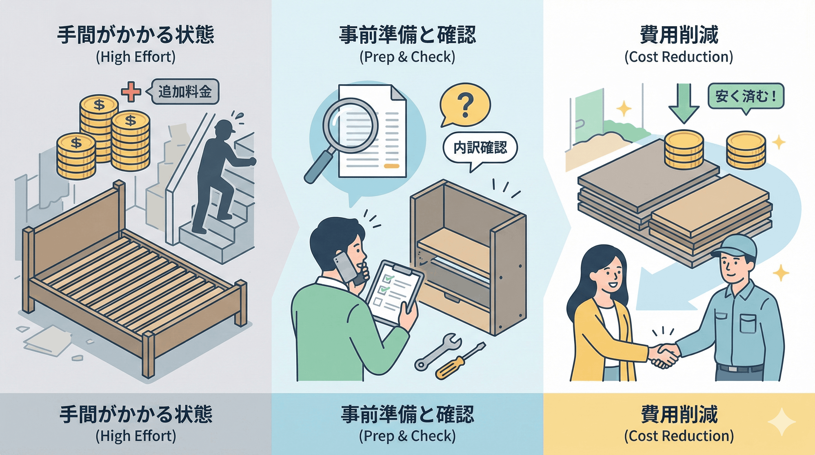 不用品回収のコストを下げるにはスタッフの手間を排除する