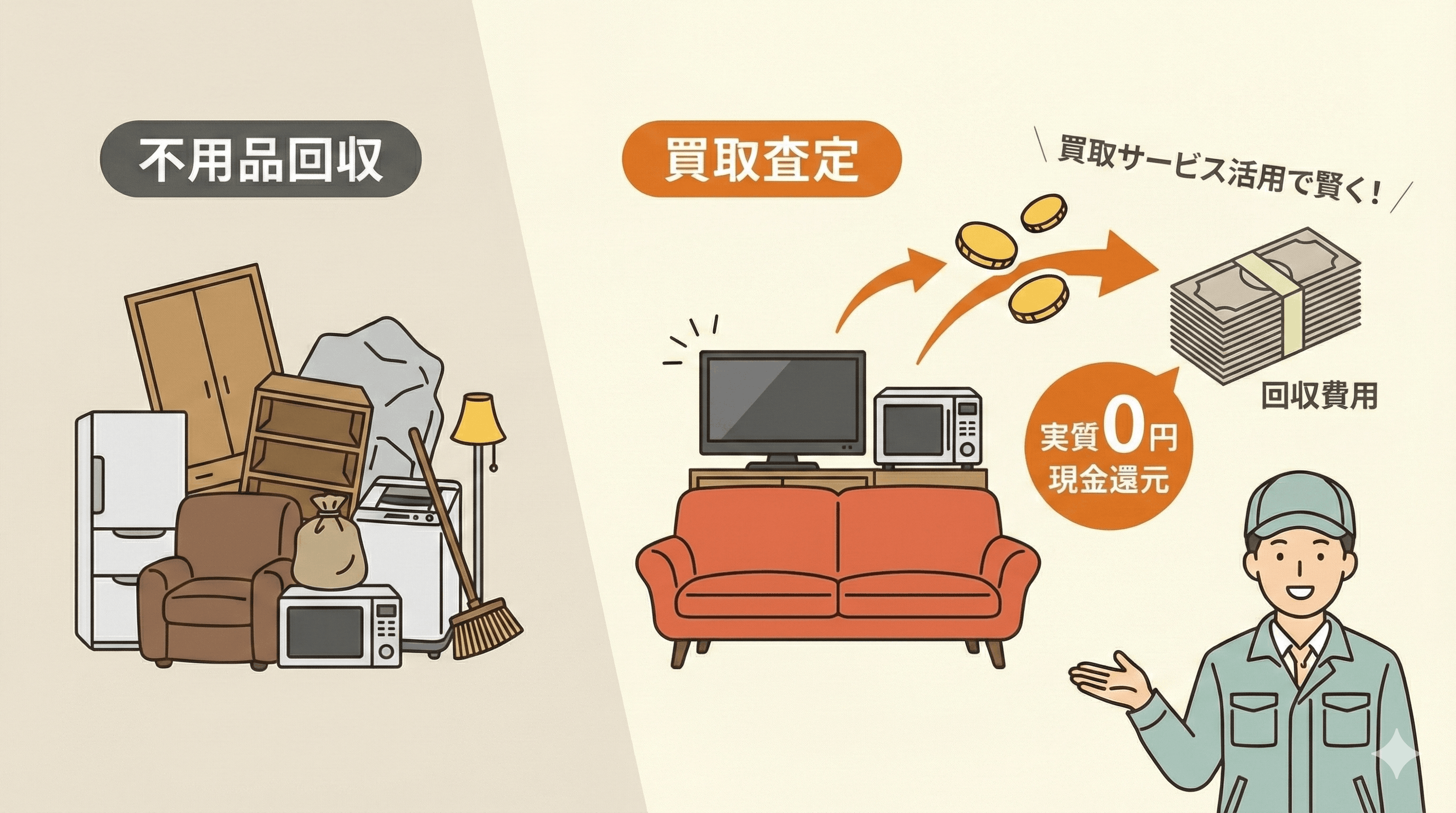 不用品回収は買取でお得に！