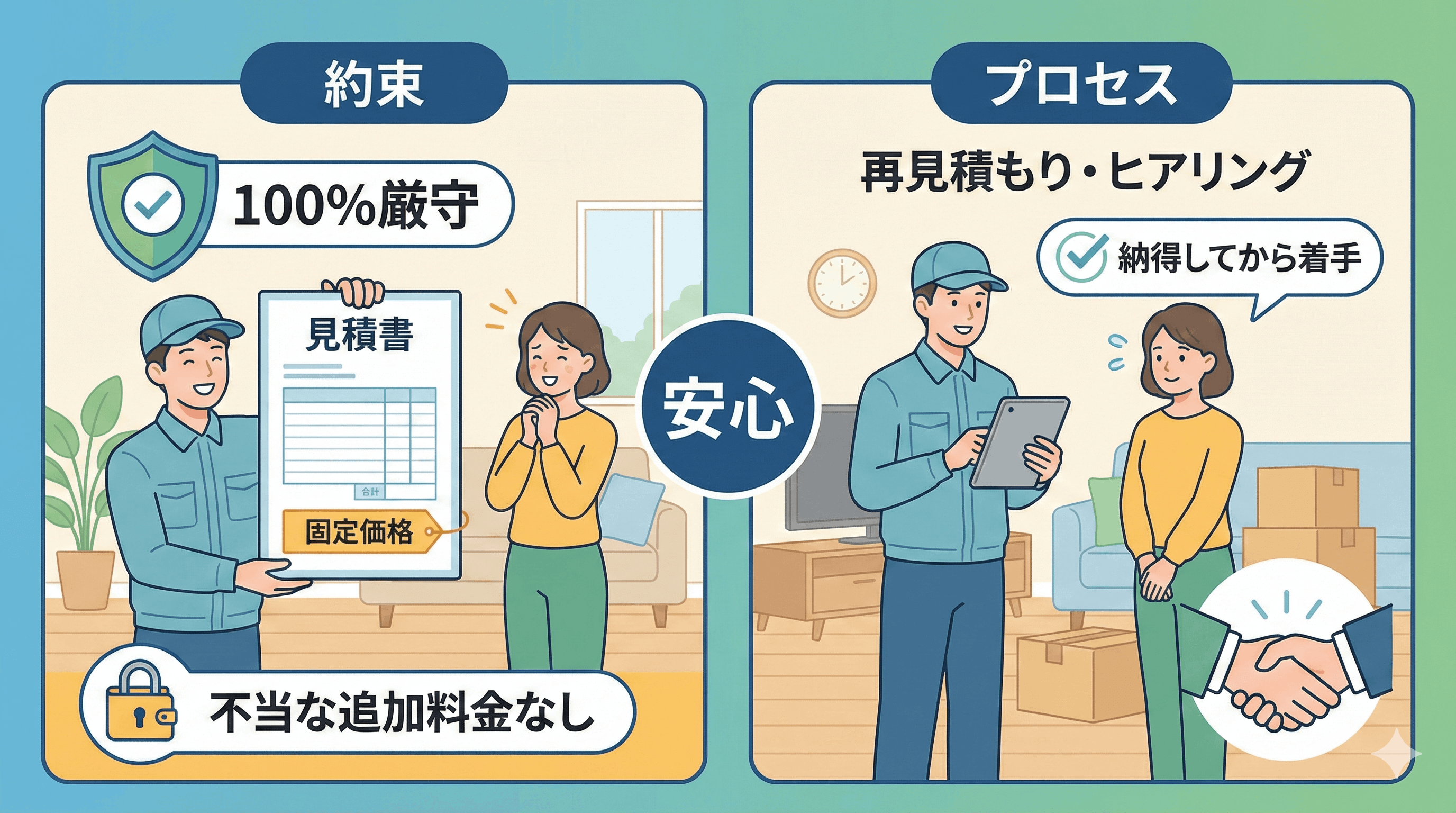 仙台不用品回収サービスは、徹底したヒアリングと見積もり遵守を行います