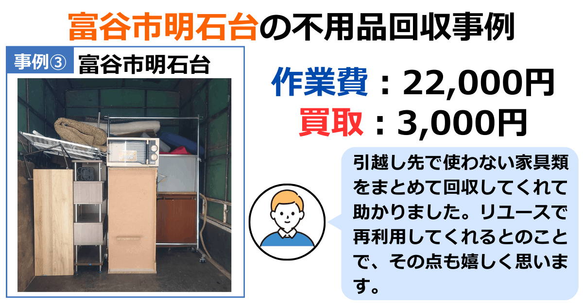富谷市明石台の不用品回収事例