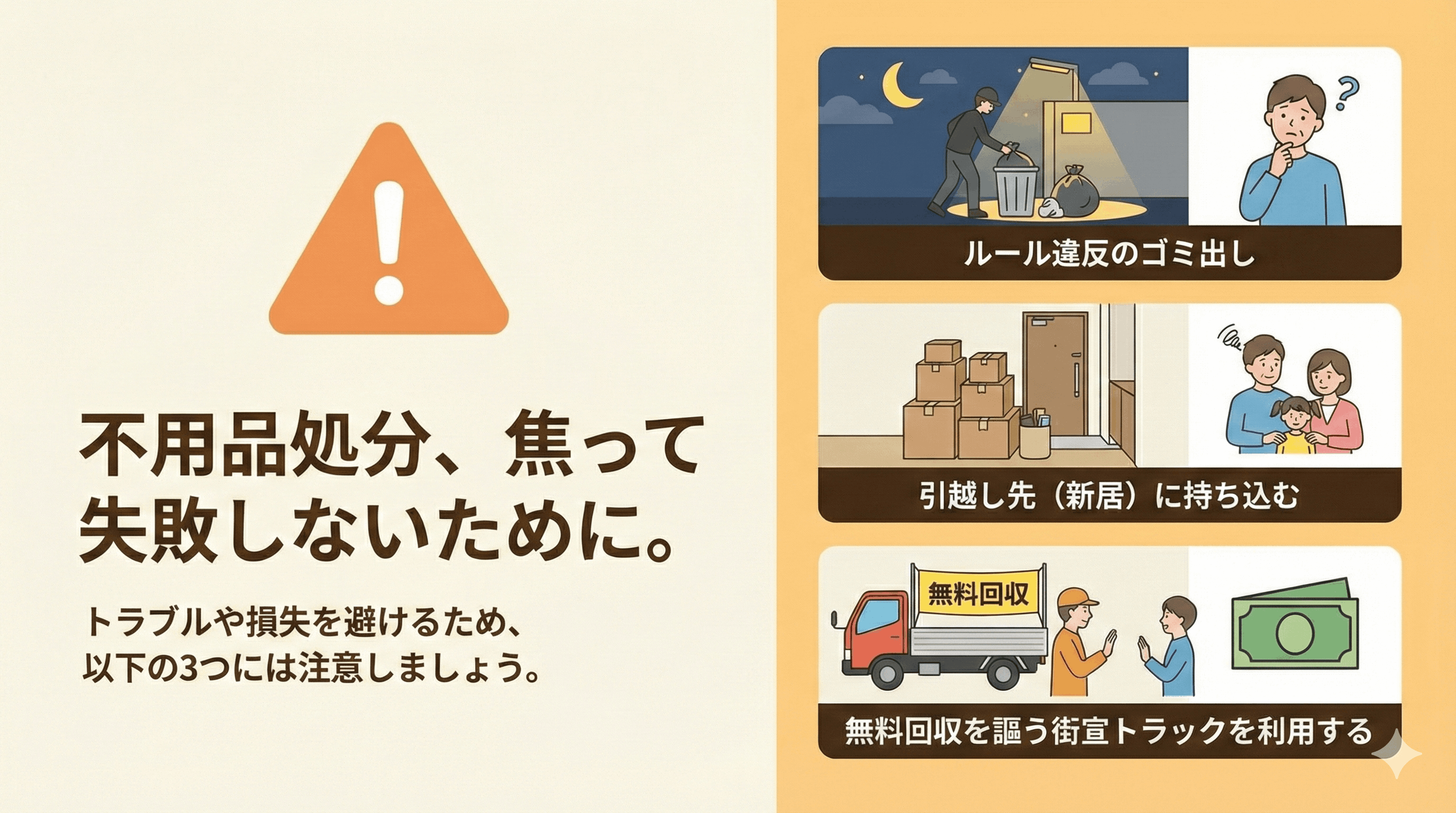 絶対にやってはいけない3つのNG行動