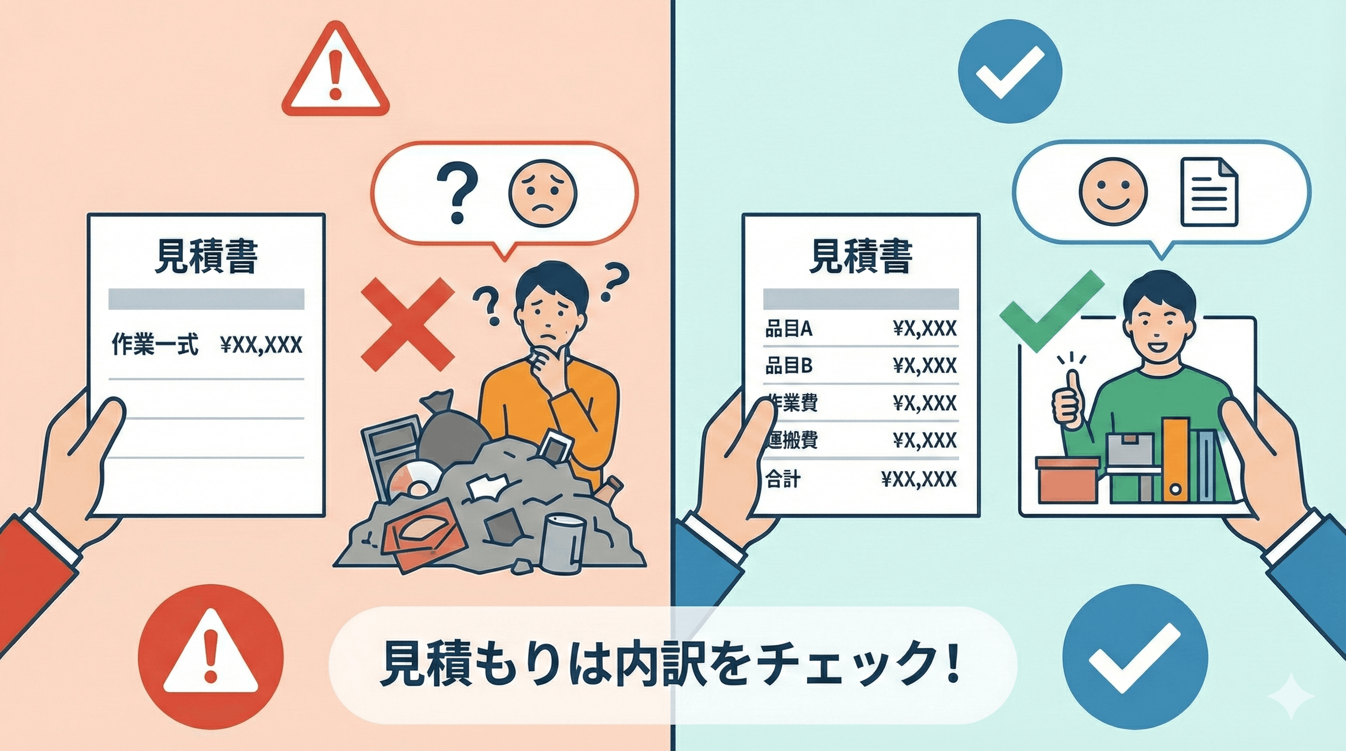 見積もり書の内訳は要チェック