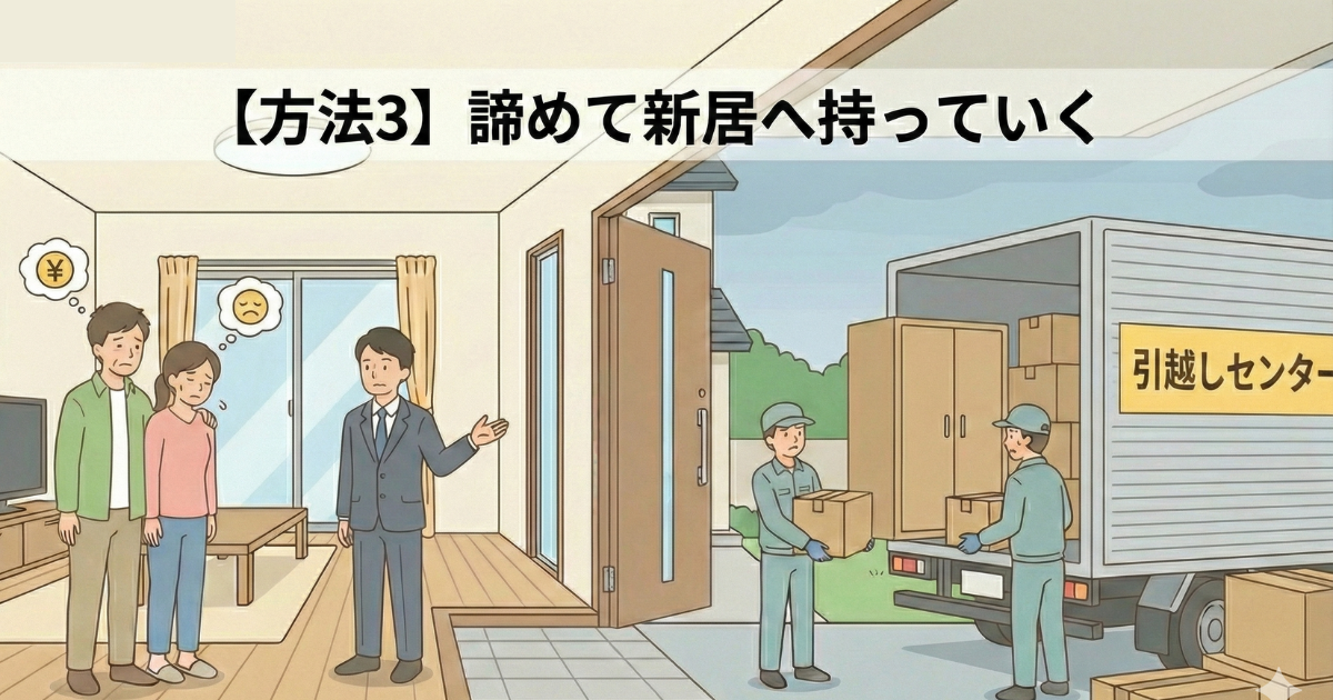 諦めて新居へ持っていく