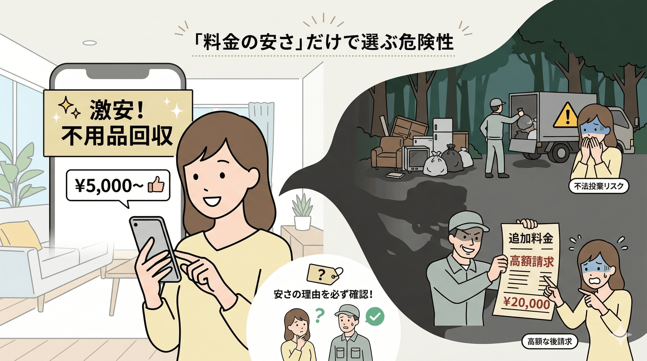 Point②：「料金の安さ」だけで選ぶ危険性