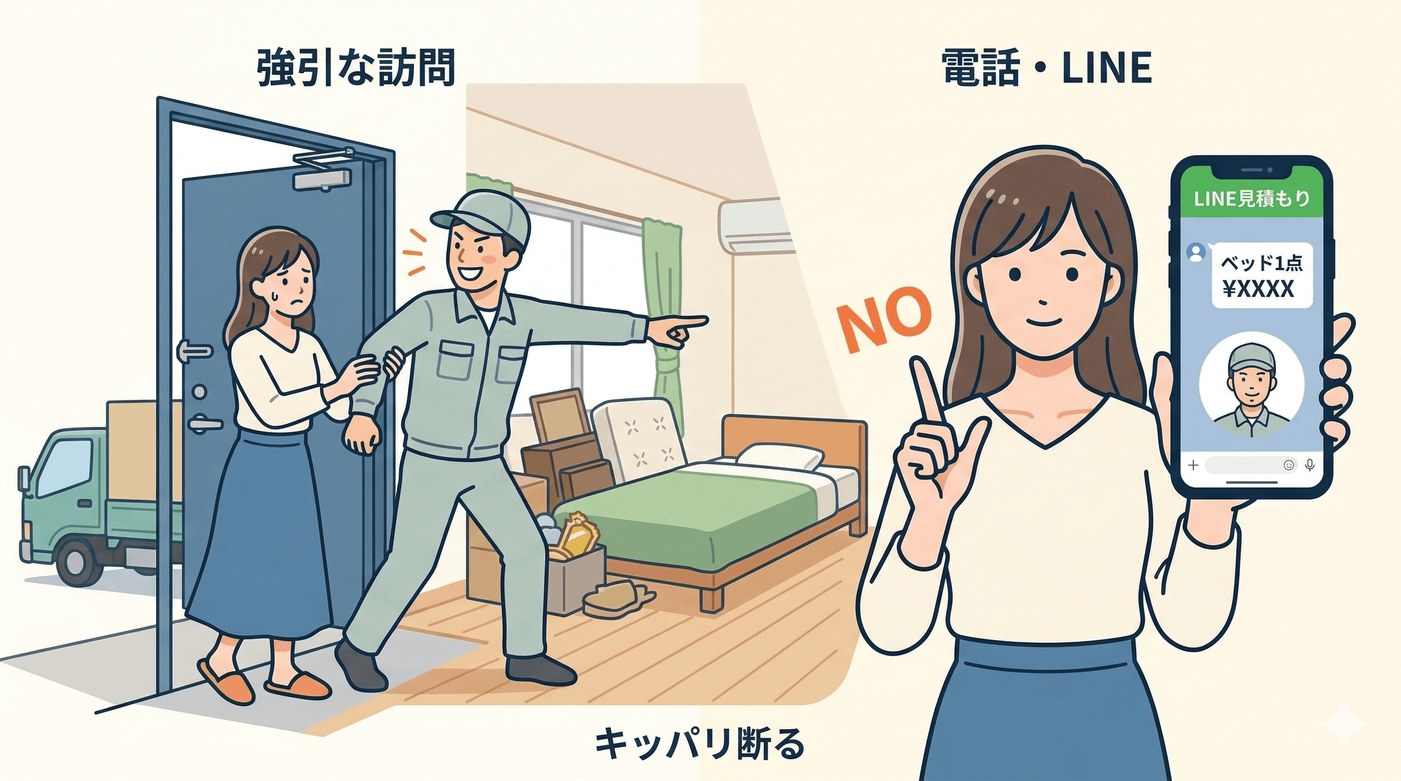 Point③：見積もり時の強引なセールスに注意