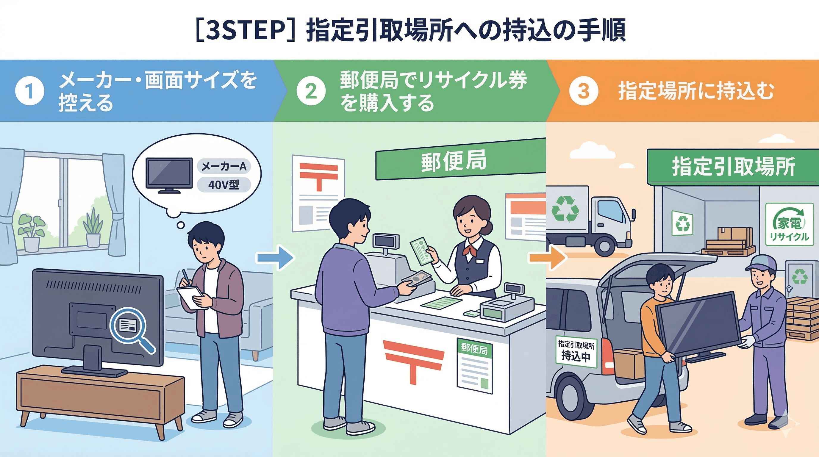 【3STEP】指定引取場所への持込の手順