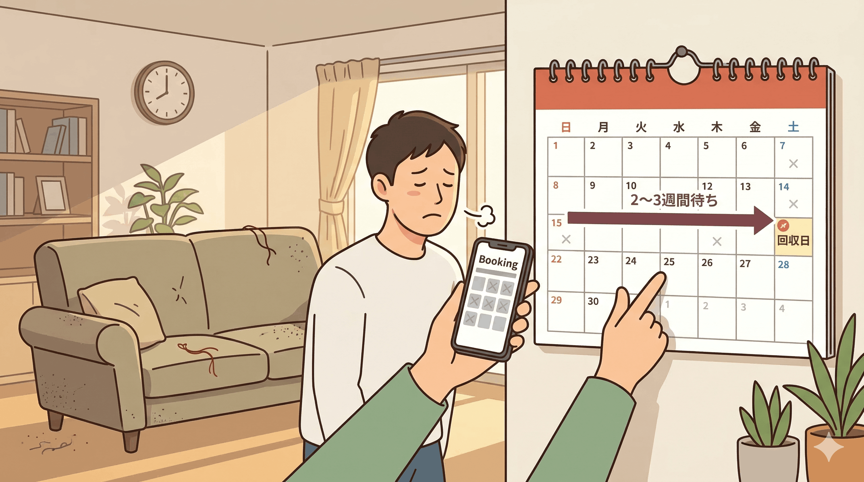 リスク3：数週間の待ち時間の可能性