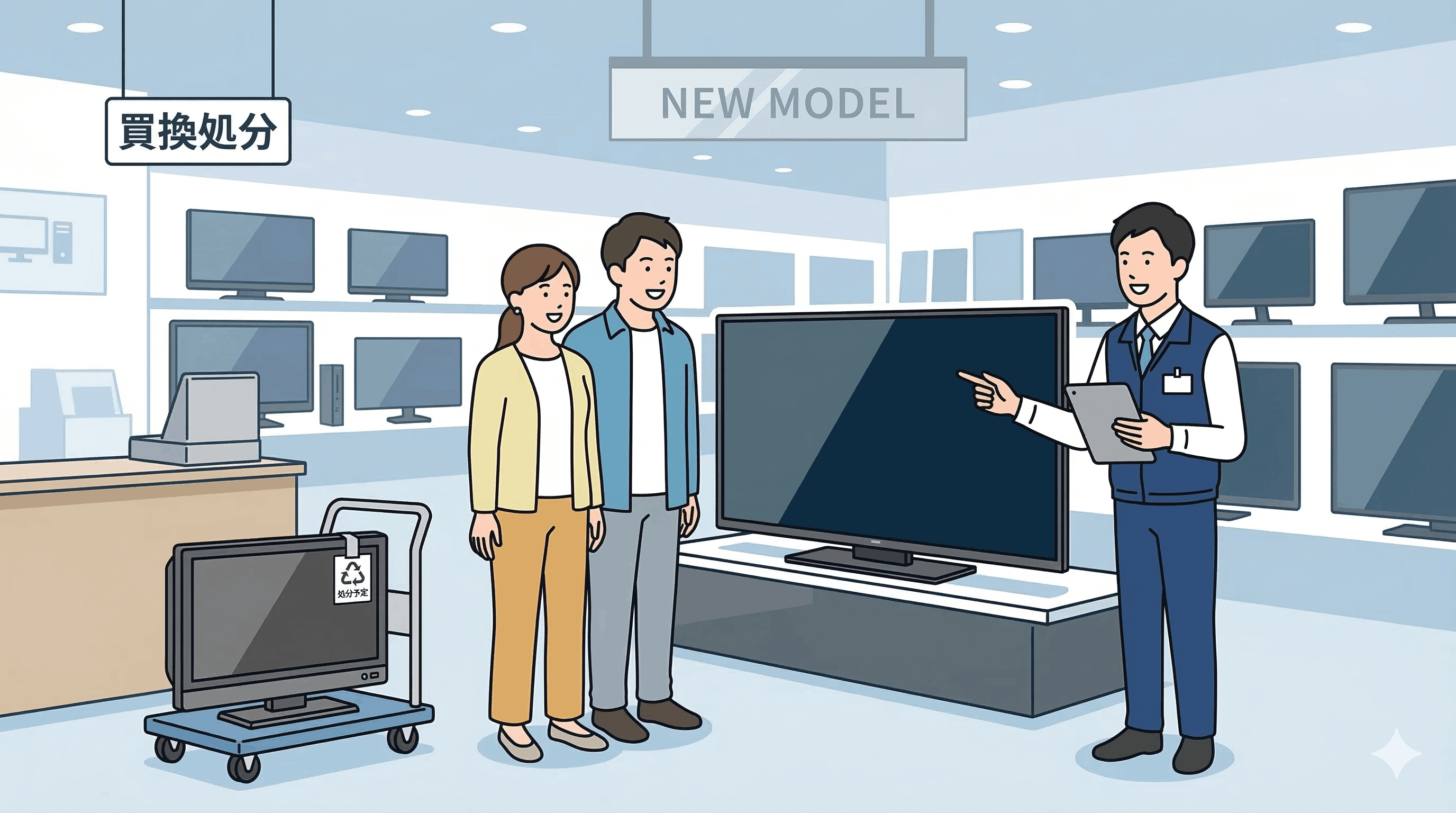 方法②：家電量販店で買換処分する