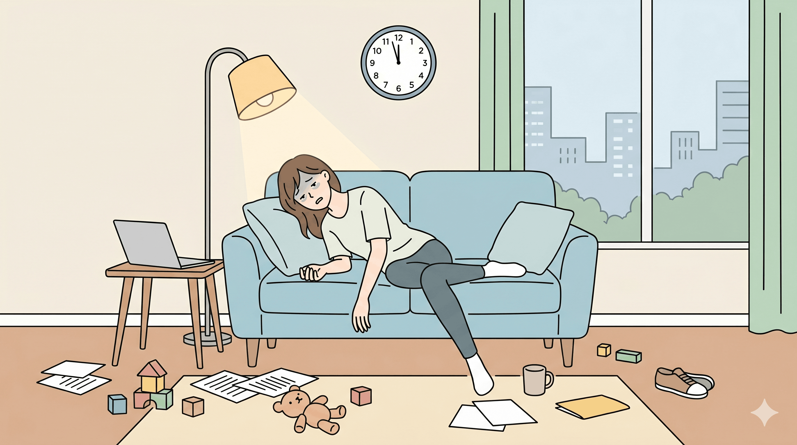 原因2：仕事や育児で時間と体力が不足している