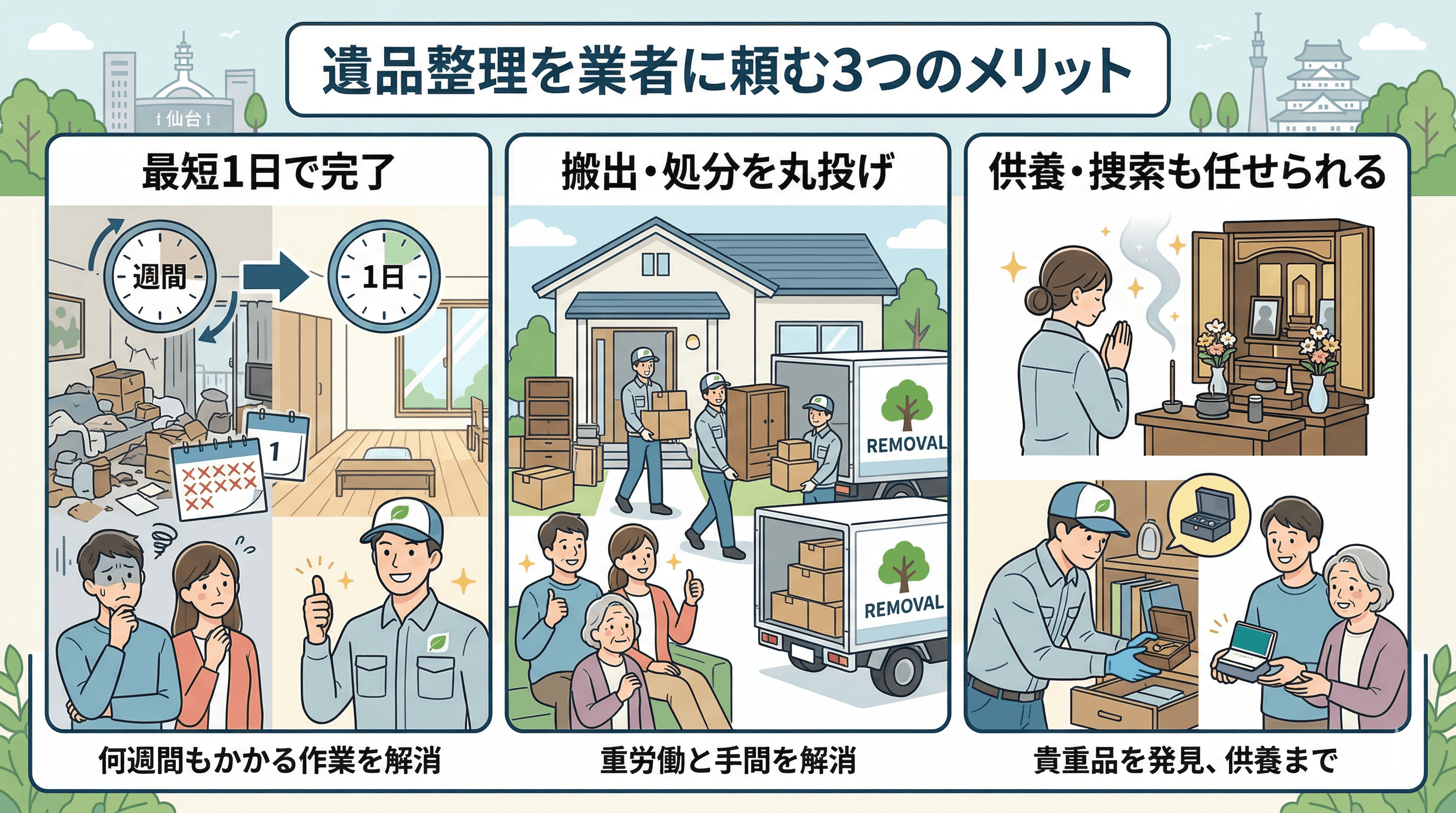 遺品整理を業者に頼む3つのメリット