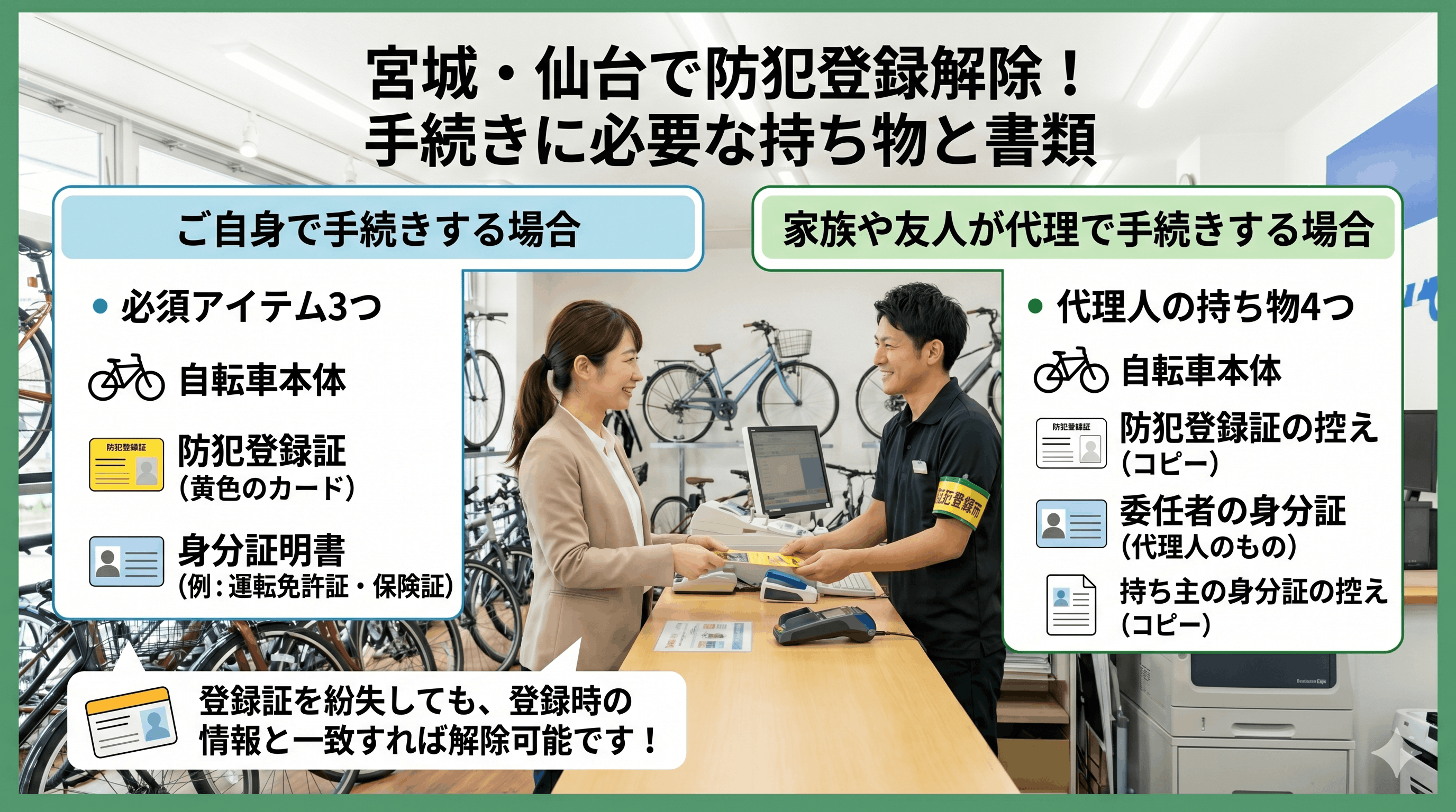 仙台・宮城】自転車防犯登録の解除マニュアル！7年超過は不要？ | 仙台 