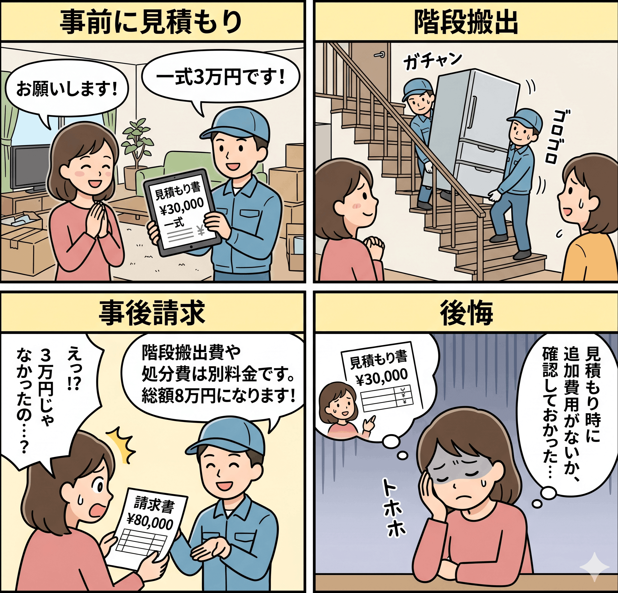 トラブル事例2：西多賀のアパートで不当な追加費用を請求された