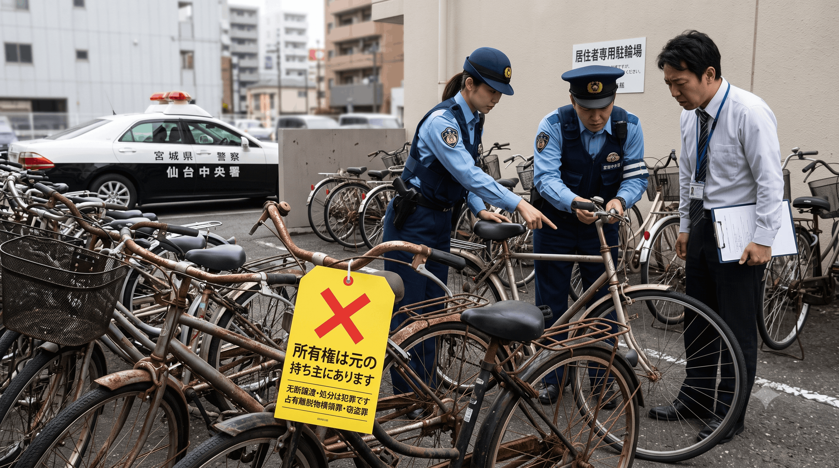 敷地内の放置自転車、欲しい人にあげてもいい？