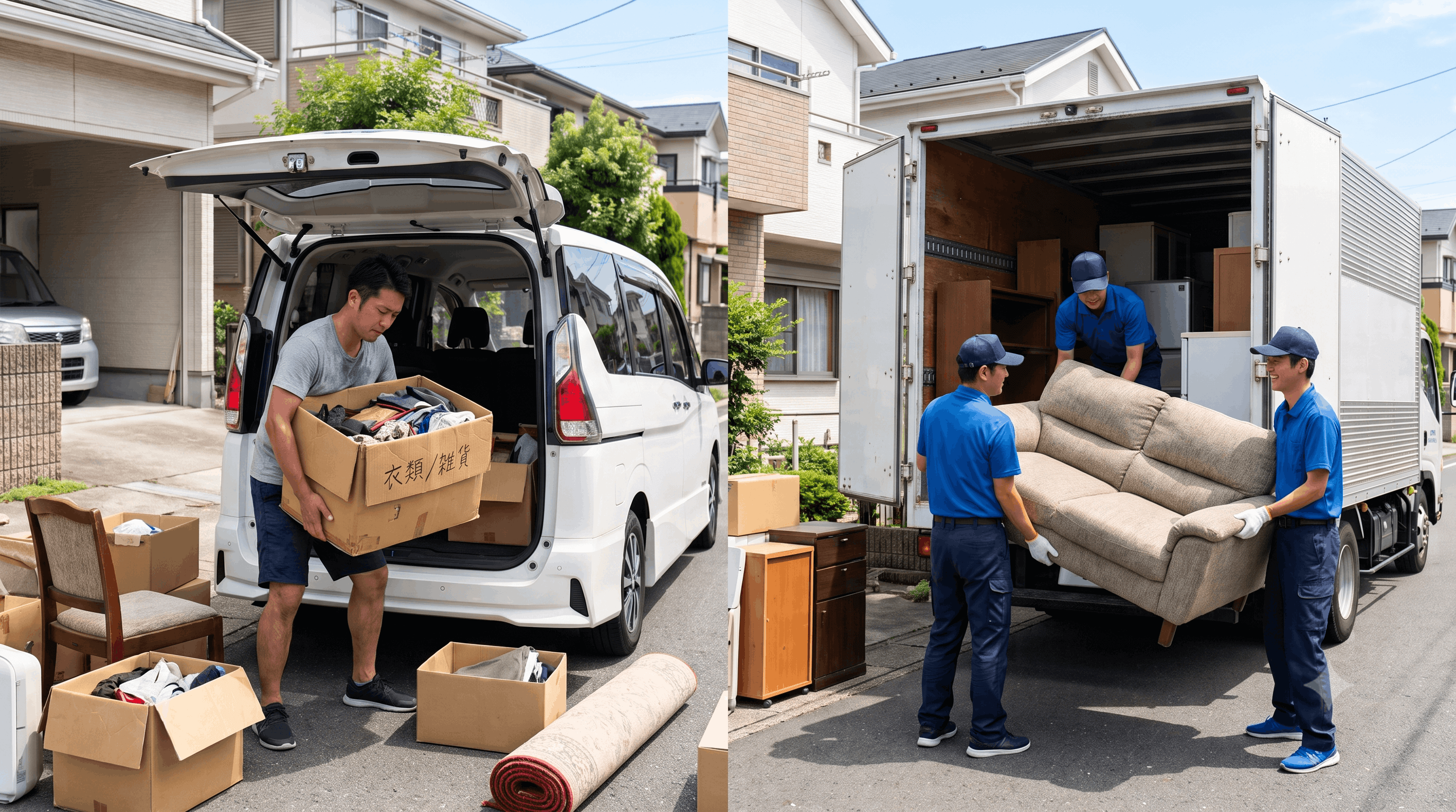 自己搬入と業者依頼、結局どちらが得？