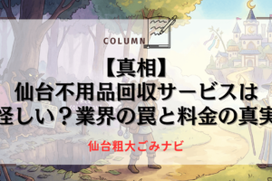 【真相】仙台不用品回収サービスは怪しい？業界の罠と料金の真実