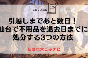 引越しまであと数日！仙台で不用品を退去日までに処分する3つの方法