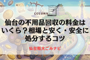 仙台の不用品回収の料金はいくら？相場と安く・安全に処分するコツ